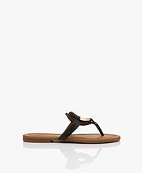 See by Chloé Leather Sandals - Black