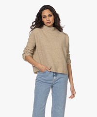 Filippa K Mika Yak Mix Funnelneck Trui - Beige Mêlee
