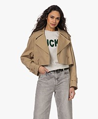 Drykorn Wellmist Cropped Trenchcoat - Camel