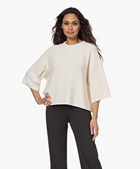 Drykorn Nilay Cotton Blend Bouclé Sweater - Off-white