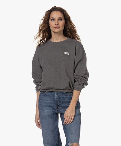 American Vintage Doven Cropped Sweatshirt - Overdyed Metal