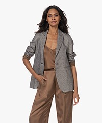DIEGA Vepo Lurex Tweed Blazer - Grey/Multi