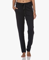 HANRO Balance Viscose Jersey Sweatpants - Black Beauty