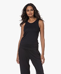HANRO Modal Jersey Yoga Top - Black Beauty