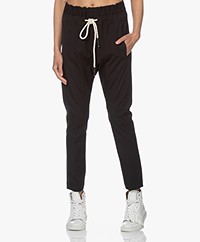 Bassike Relaxed Stretch Twill Pant - Black