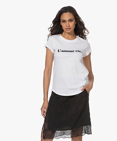 Zadig & Voltaire Woop L'amour Print T-shirt - Wit 