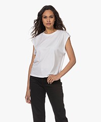 FRAME Le Mid Muscle Crew Top - Wit