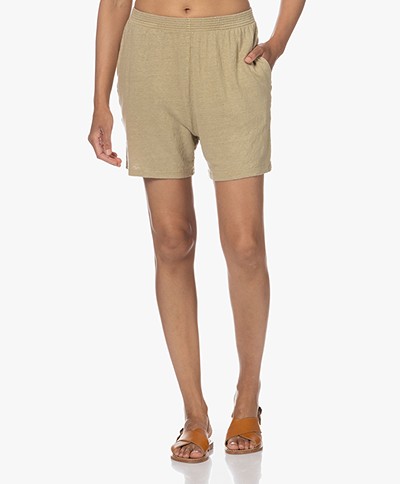Majestic Filatures Linen Jersey Shorts - Sable