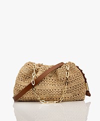 ba&sh June Raffia Tas/Clutch - Tan