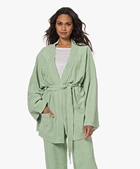 Speezys Amsterdam Badstof Jersey Kimono Jasje - Smoke Green