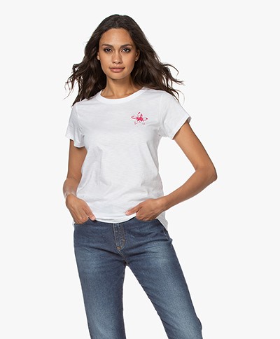 Rag & Bone Hibiscus Floral Print T-shirt - Wit 
