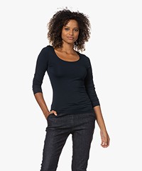 no man's land Basic Viscose Longsleeve - Dark Sapphire