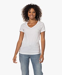 Skin Pima Cotton V-neck T-shirt - White