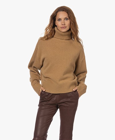 Filippa K Recycled Wool Turtleneck Sweater - Camel