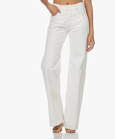 ANINE BING Hugh Loose-fit Straight Jeans - Ivory