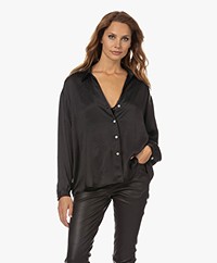 American Vintage Widland Satin Shirt - Liquorice