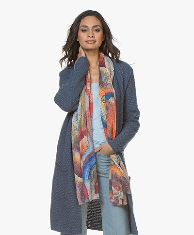 LaSalle Modal Blend Scarf with Print - Multi