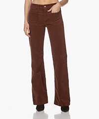 indi & cold Corduroy Flared Pants - Caoba