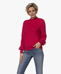 Plein Publique Les Salles Merino Wool Mock Neck Sweater - Dark Pink