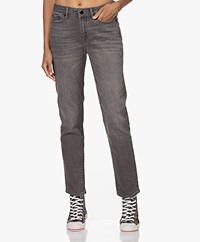 Denham Jolie Straight High-rise Jeans - Grey