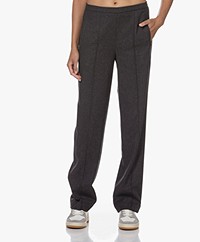 Vince Flannel Wool Blend Pull-on Pants - Charcoal