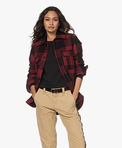 Zadig & Voltaire Timber Checkered Overshirt - Black/Red