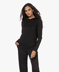 Drykorn Papilia Lyocell Jersey Hooded Sweatshirt - Black