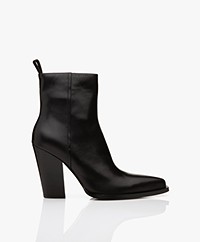 Alias Mae Tayla Leather Pointed Toe Ankle Boots - Black