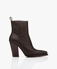 Alias Mae Tayla Leather Pointed Toe Ankle Boots - Choc