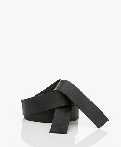 forte_forte Leather Tie Belt - Black