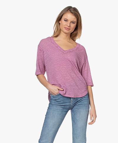 Vanessa Bruno Neil Linen T-shirt - Mauve Pink