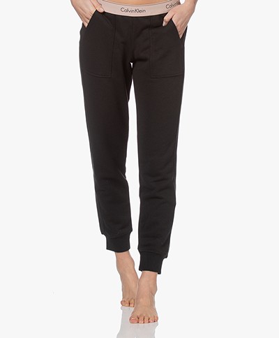 Calvin Klein Logo Lounge Sweatpants - Black/Honey Almond