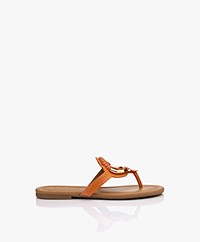 See by Chloé Leather Sandals - Hay
