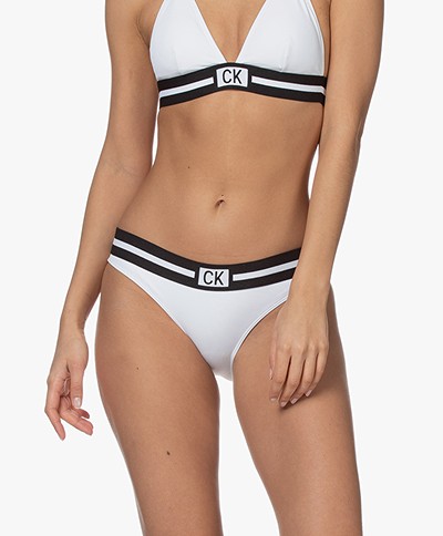 Calvin Klein Logo Bikini Briefs - White
