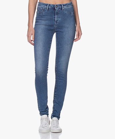 Denham Needle High Skinny Jeans - Denim Blauw