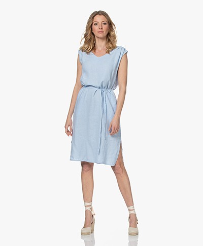 Josephine & Co Leo Sleeveless Linen Dress - Light Blue