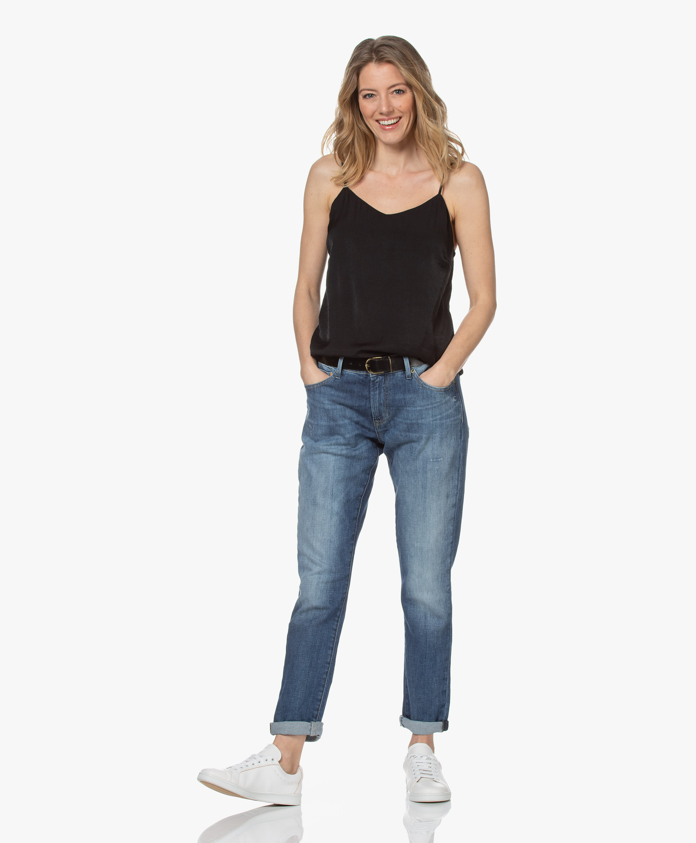 Denham Monroe Girlfriend Fit Jeans - Blue - 02-21-01-11-005