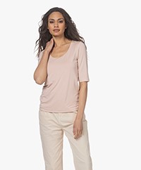 LaSalle Lyocell Elbow Sleeve T-shirt - Blush