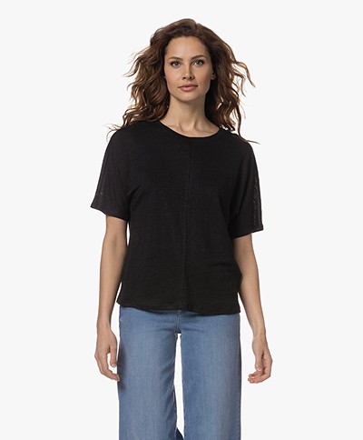 Repeat Linen T-shirt - Black