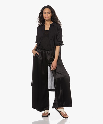 Drykorn Tarani Cotton Crepe Shirt Dress - Black