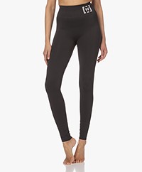 Wolford Rib Jersey Logo Sportlegging - Zwart