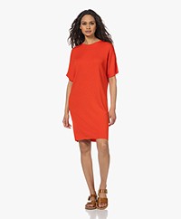 Sibin/Linnebjerg Barbra Viscose Blend Knitted Dress - Strong Orange