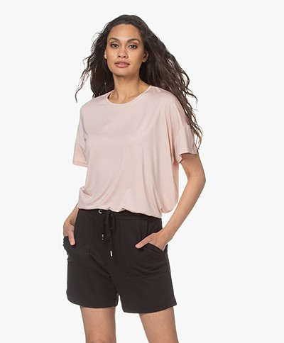 LaSalle Oversized Lyocell Jersey T-shirt - Blush