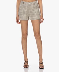 IRO Dilana Lurex Tweed Shorts - Mixed Beige