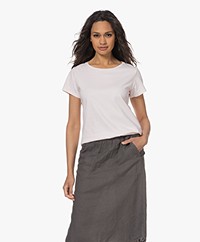 no man's land Katoenen Ronde Hals T-shirt - Soft Rose