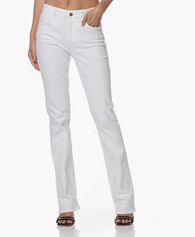 FRAME Le Mini Boot Stretch Jeans - White