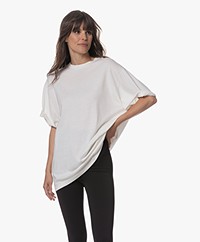 extreme cashmere N°269 Rik Oversized Cotton-Cashmere T-shirt - Snow