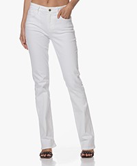 FRAME Le Mini Boot Stretch Jeans - White