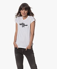 Zadig & Voltaire Woop Mon Amour Flock Printed T-shirt - White