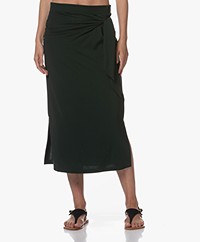 Plein Publique La Mael Jersey Midi Skirt - Dark Green